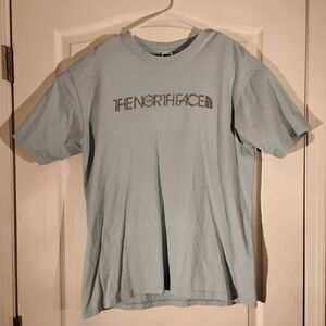 The North Face tshirt mens M Medium blue logo graphic tee short sleeve hiking
